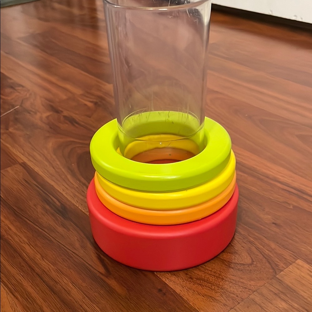 LOVEVERY - Clear tube and stacking rings. “Retired” toy.